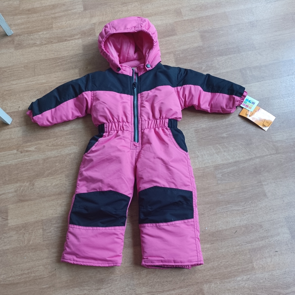 Health tex snowsuit size 12 months pink coveralls